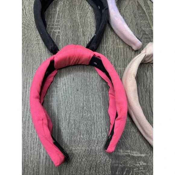 Lot Of 4 Lele Sadoughi Coral Black Tie-Dye Pink Classic Signature Knot Headband - Picture 2 of 13